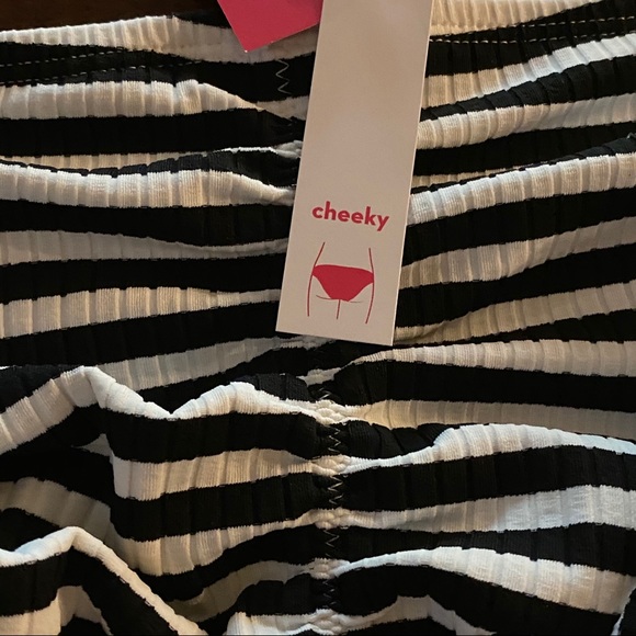 Juniors' Ribbed Cheeky Hipster Bikini Bottom - Picture 8 of 9